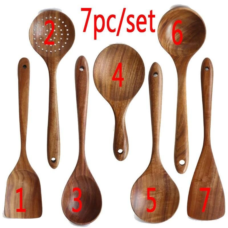 Eco-Friendly Acacia Wood Kitchen Utensils Set