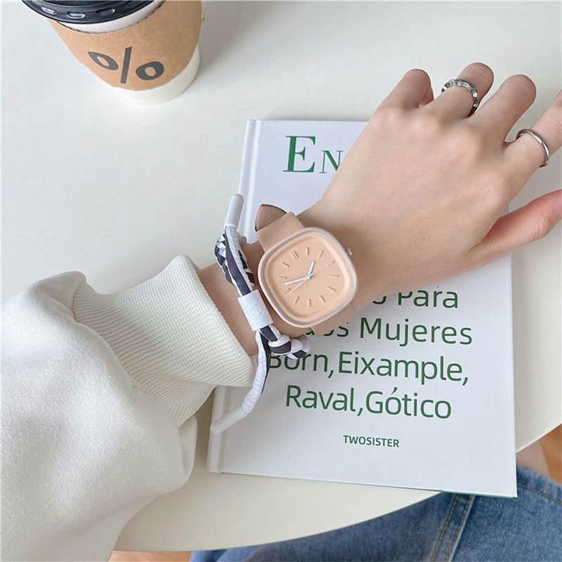 Chic Macaron Color Square Watch