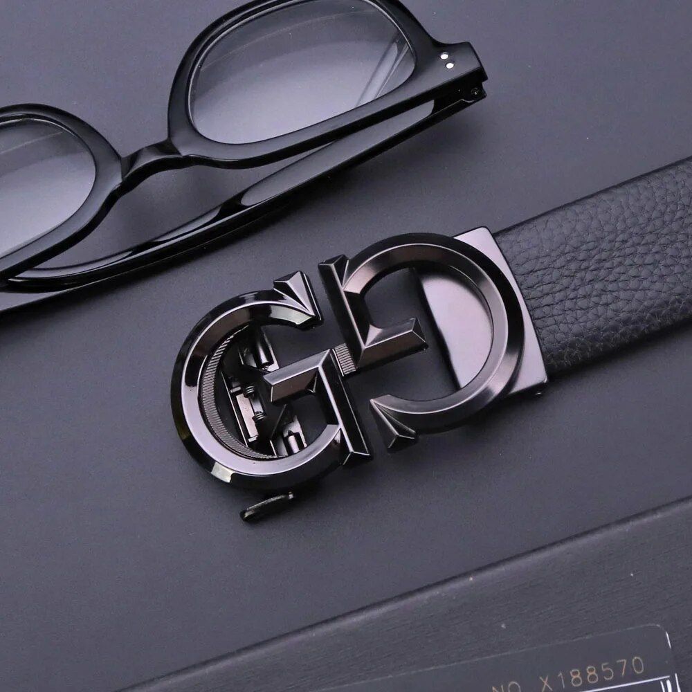 Premium Leather Automatic Buckle Business Belt