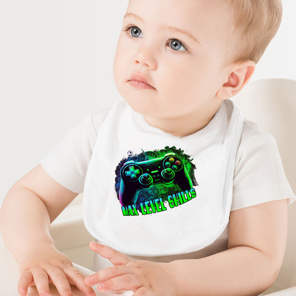 Gamer Baby Bibs - Cool Art Baby Feeding Bibs - Graphic Bibs for Eating