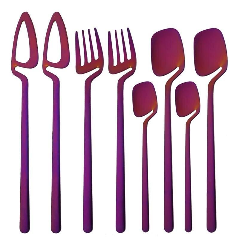 Elegant Matte Gold Stainless Steel Cutlery Set