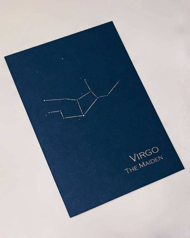 Virgo Constellation Zodiac Art Print | White Grapevine