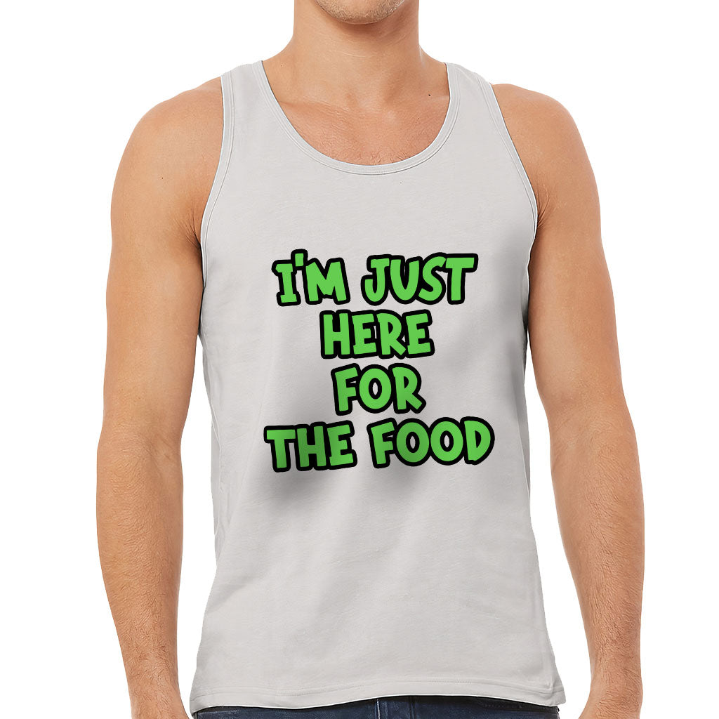 I'm Just Here for the Food Tank - Funny Design Workout Tank - Best Print Jersey Tank