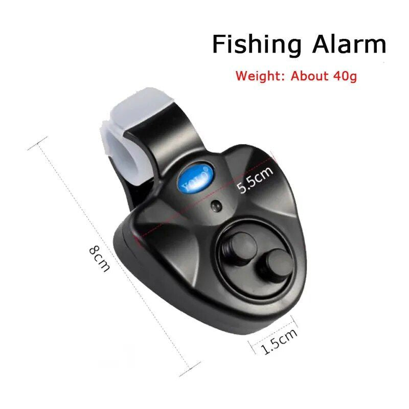 Electronic Fishing Bite Alarm with Sound and LED Indicator - Ideal for Day and Night Fishing