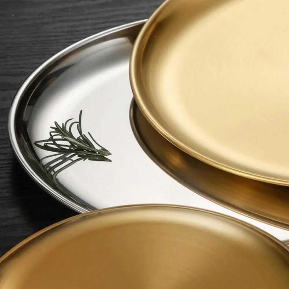 Elegant Stainless Steel Round Plates