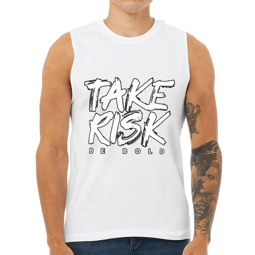 Take Risk Men's Muscle Tank - Funny Men's Sleeveless T-Shirt - Themed Tank