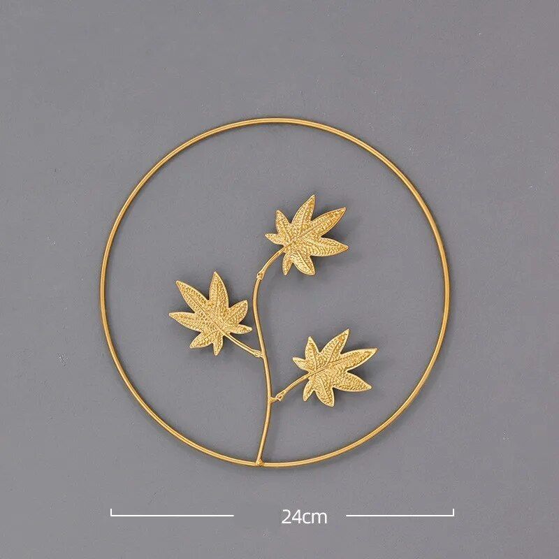 Luxury Ginkgo Leaf Metal Wall Art