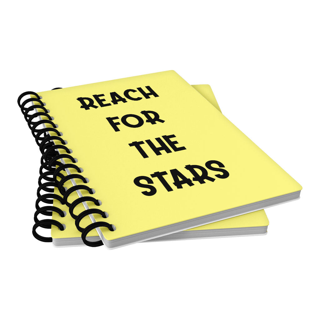 Reach for the Stars Spiral Notebook - Motivational Quote Notebook - Cool Notebook