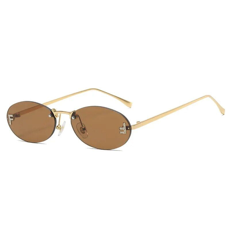 2023 Rimless Cat Eye Sunglasses for Women