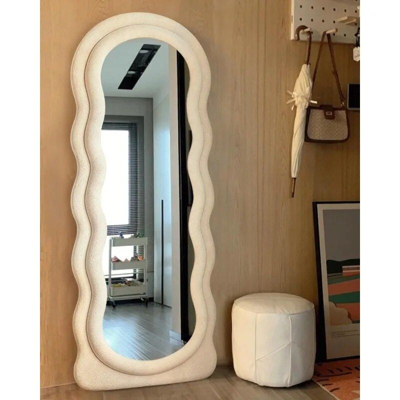 Elegant Full-Length Wavy Mirror