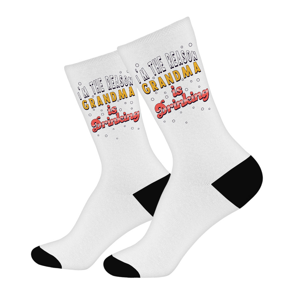 Funny Design Socks - Quotes Novelty Socks - Themed Crew Socks