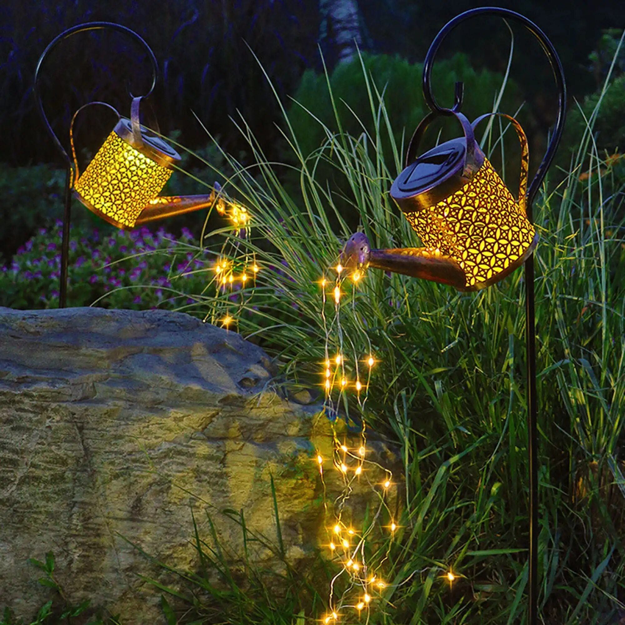 Solar LED Enchanted Watering Can Light