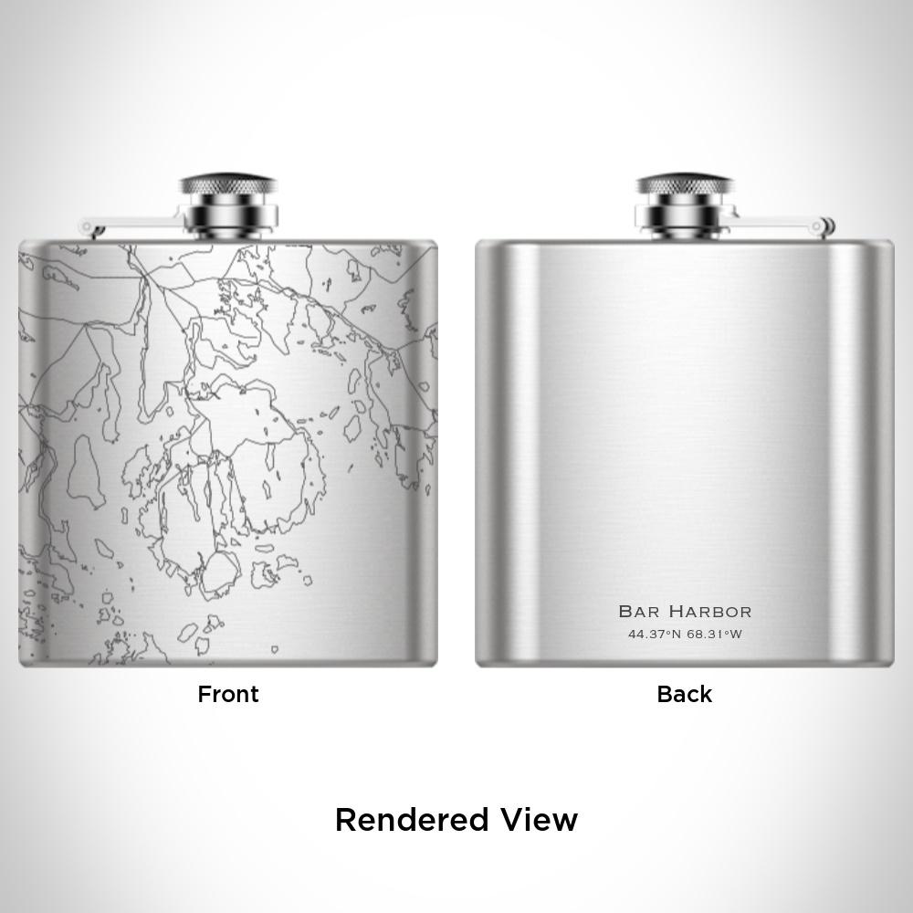 Bar Harbor - Maine Map Hip Flask - Zomdo Marketplace | Zomdo.com