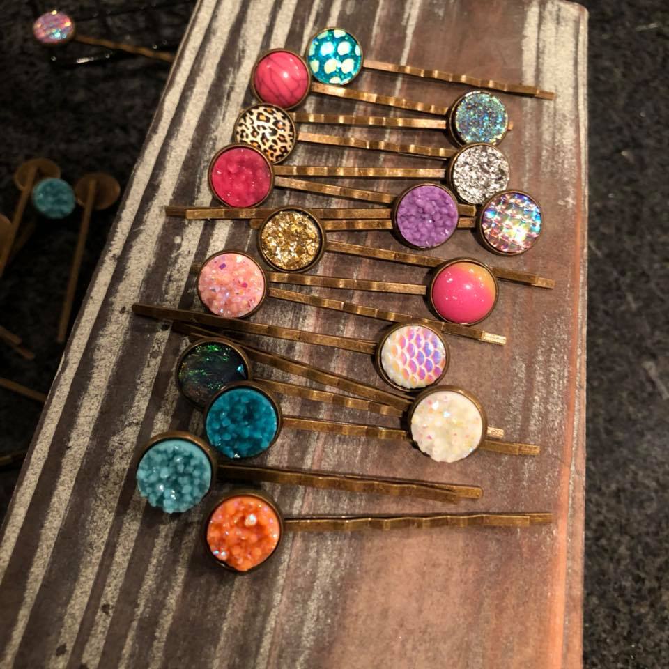 Assorted Bobby Pins Druzy