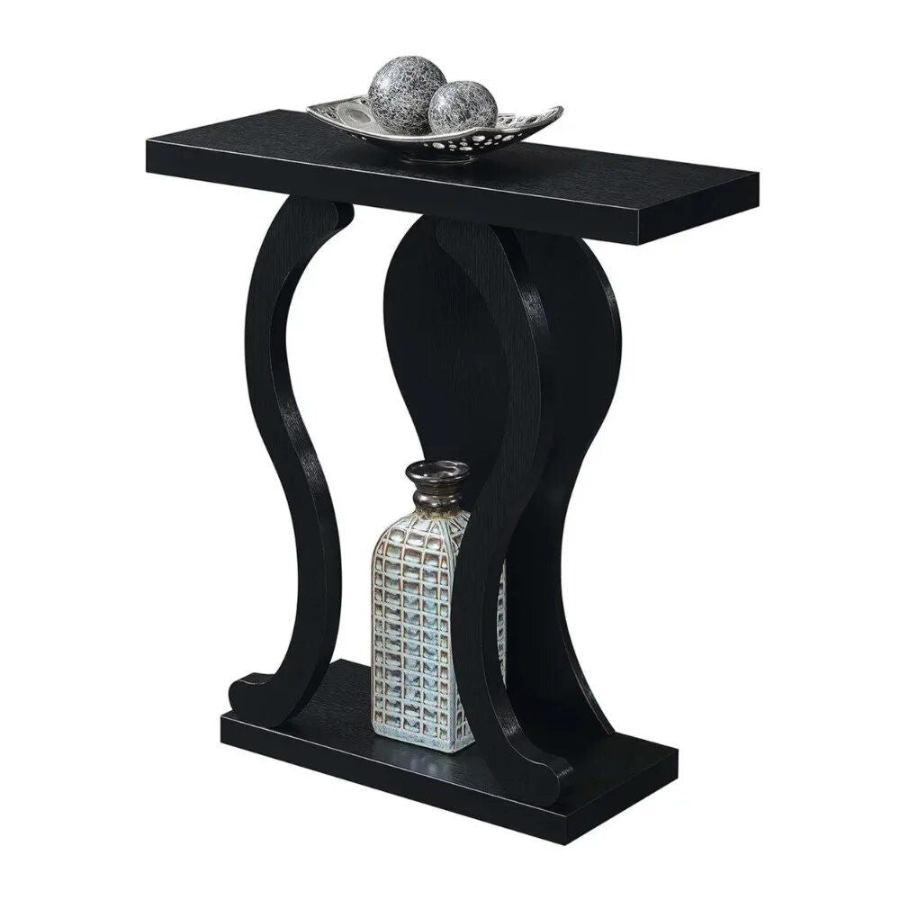 Elegant Faux Black Console Table