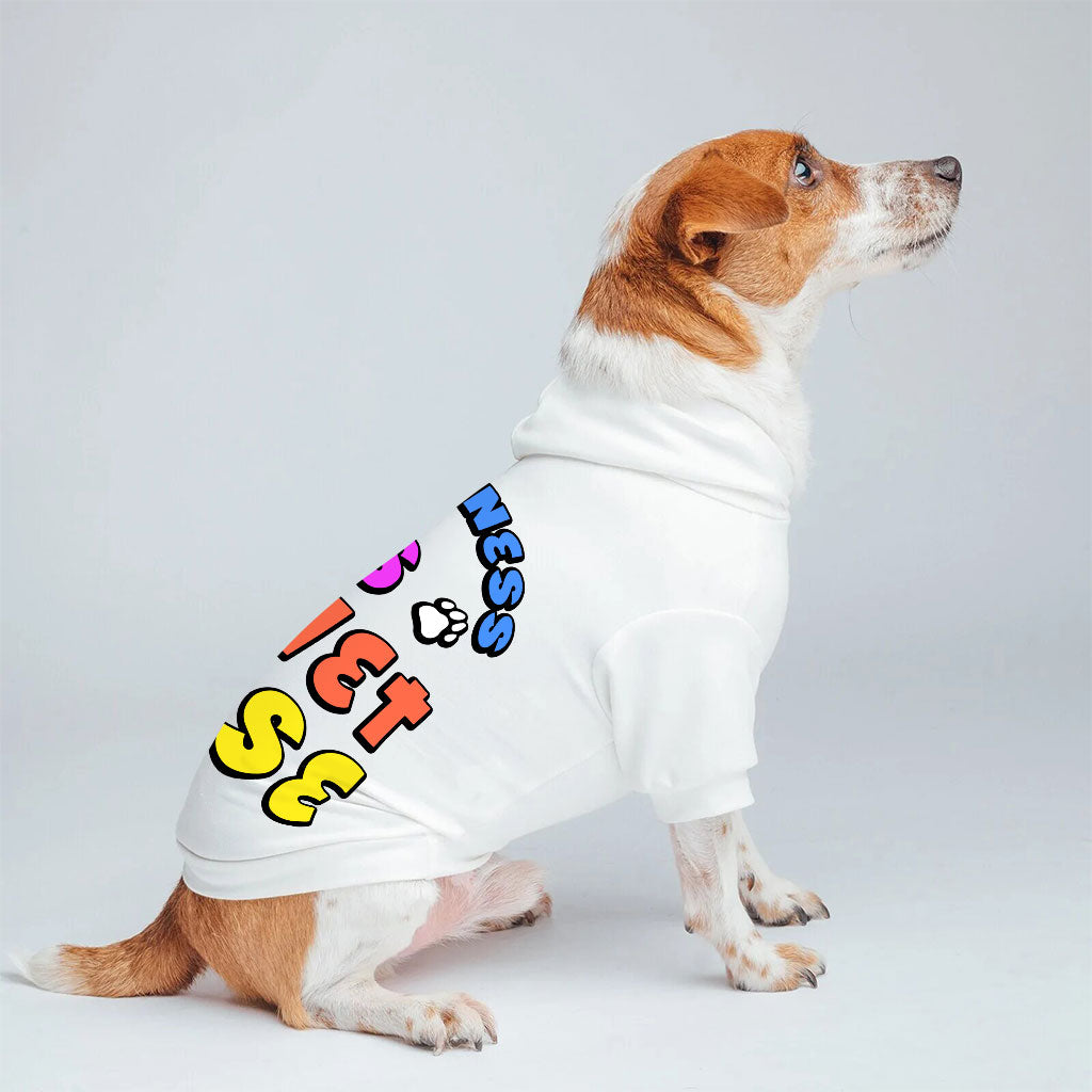 Happiness Is a Wet Nose Dog Hoodie - Colorful Dog Coat - Quote Dog Clothing