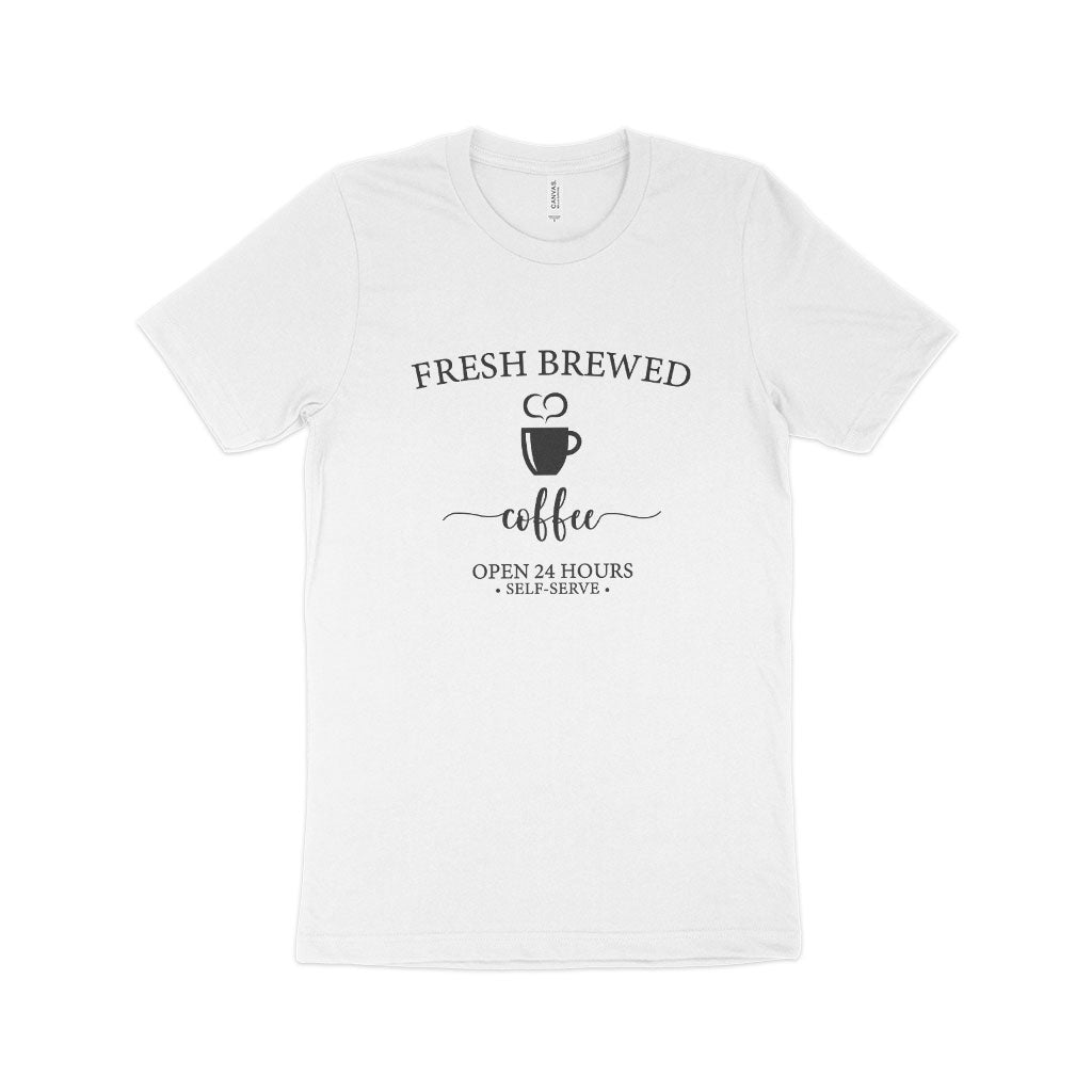 Fresh Brewed Coffee Unisex Jersey T-Shirt Made in USA