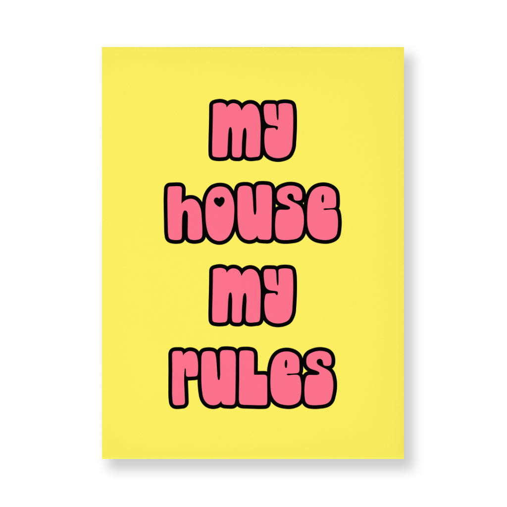 My House Rules Wall Picture - Cute Stretched Canvas - Best Design Wall Art