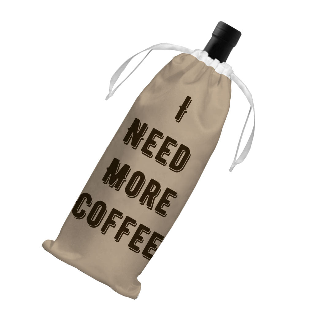 Coffee Themed Wine Tote Bag - Cute Quote Wine Tote Bag - Cool Trendy Wine Tote Bag