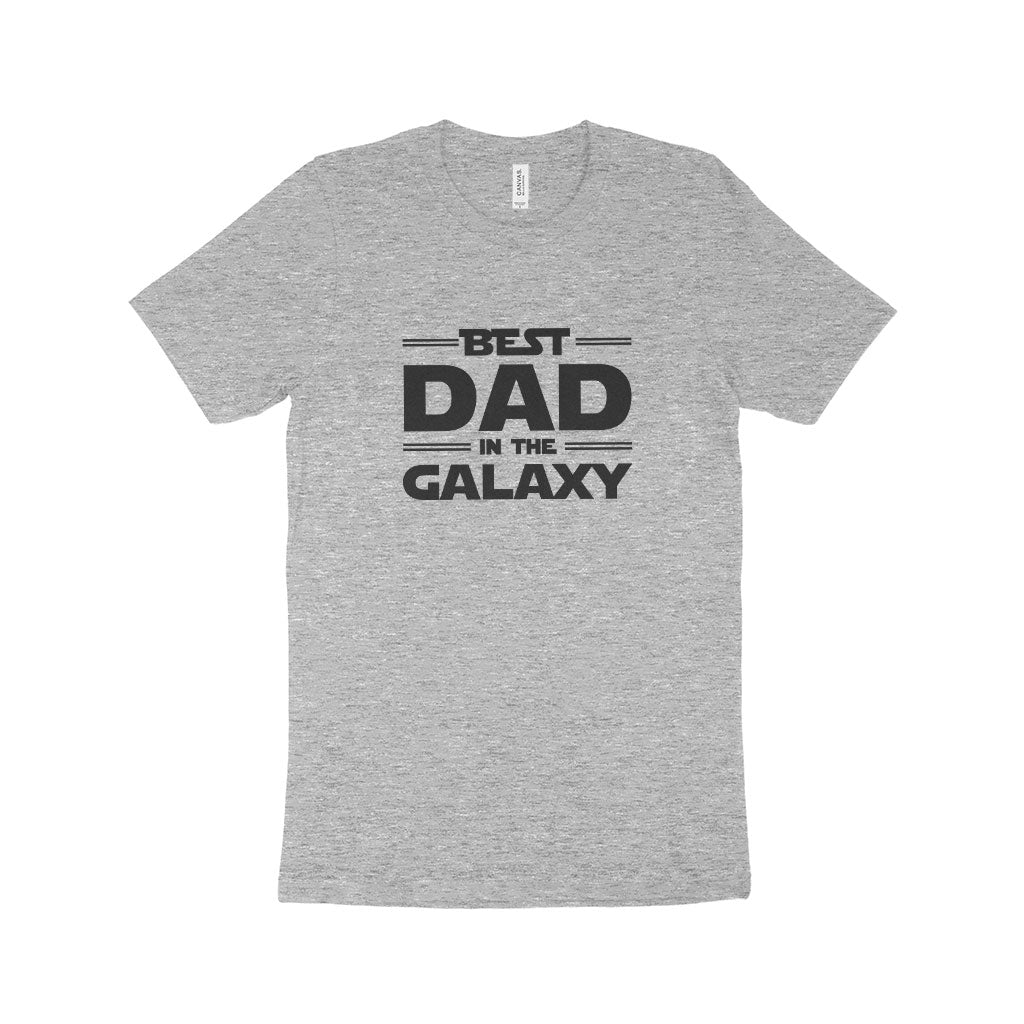 Best Dad in The Galaxy Men’s Jersey T-Shirt Made in USA