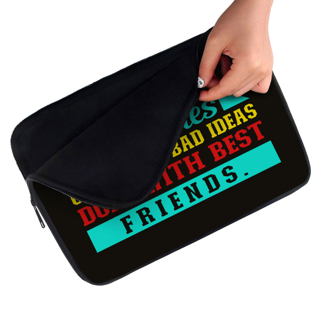 Best Friend Quotes iPad Sleeve - Funny Design Tablet Sleeve - Graphic Carrying Case