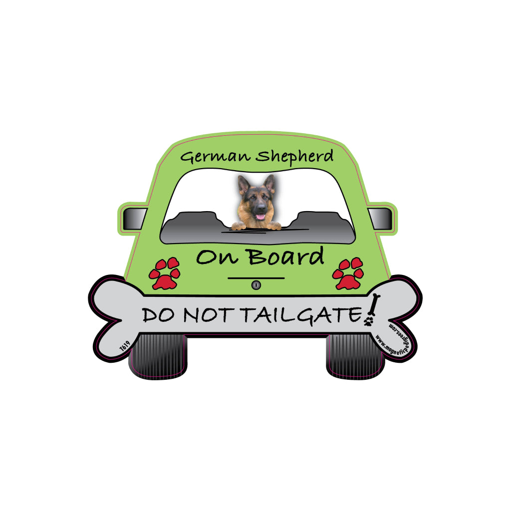 German Shepherd On Board Car Magnet