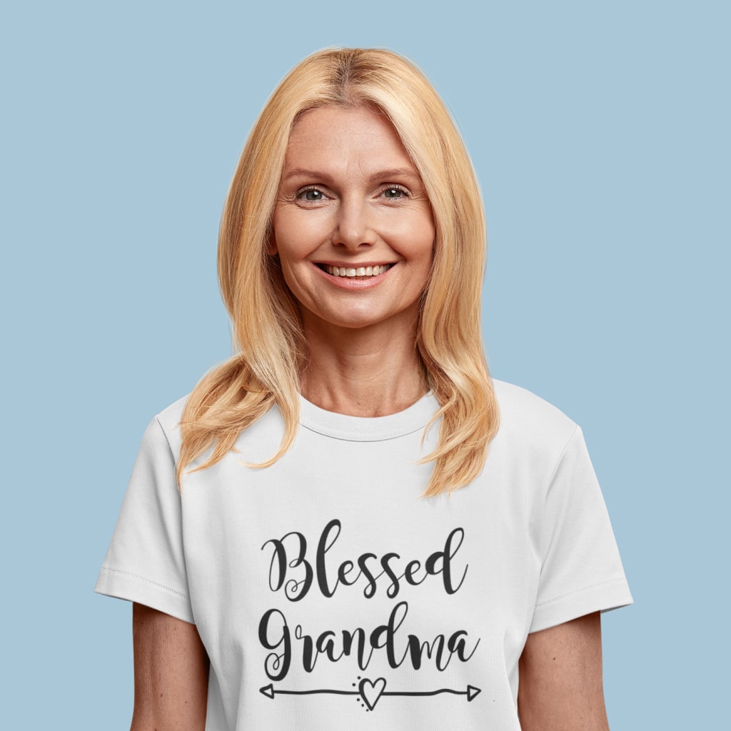 Blessed Grandma Women’s Jersey T-Shirt Made in USA