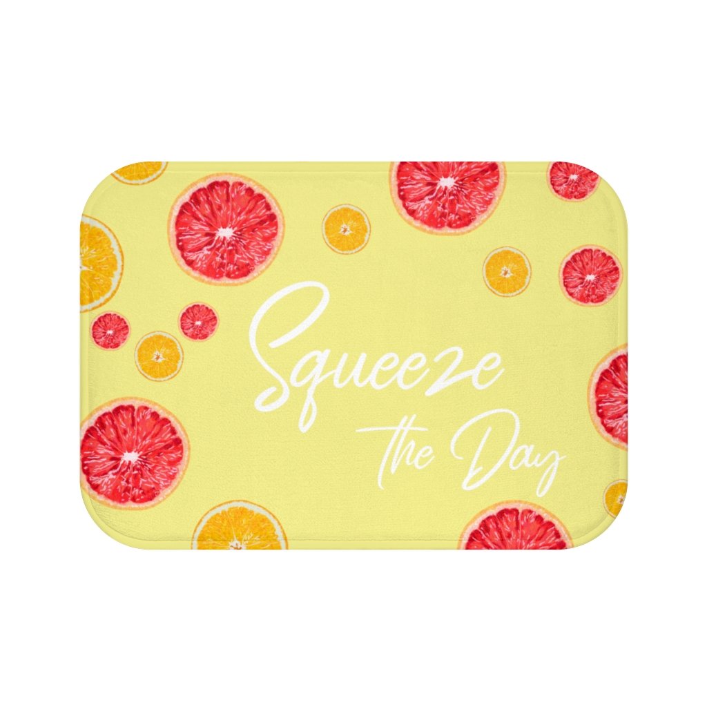 Citrus Squeeze the Day Bath Mat | Yellow Pandora