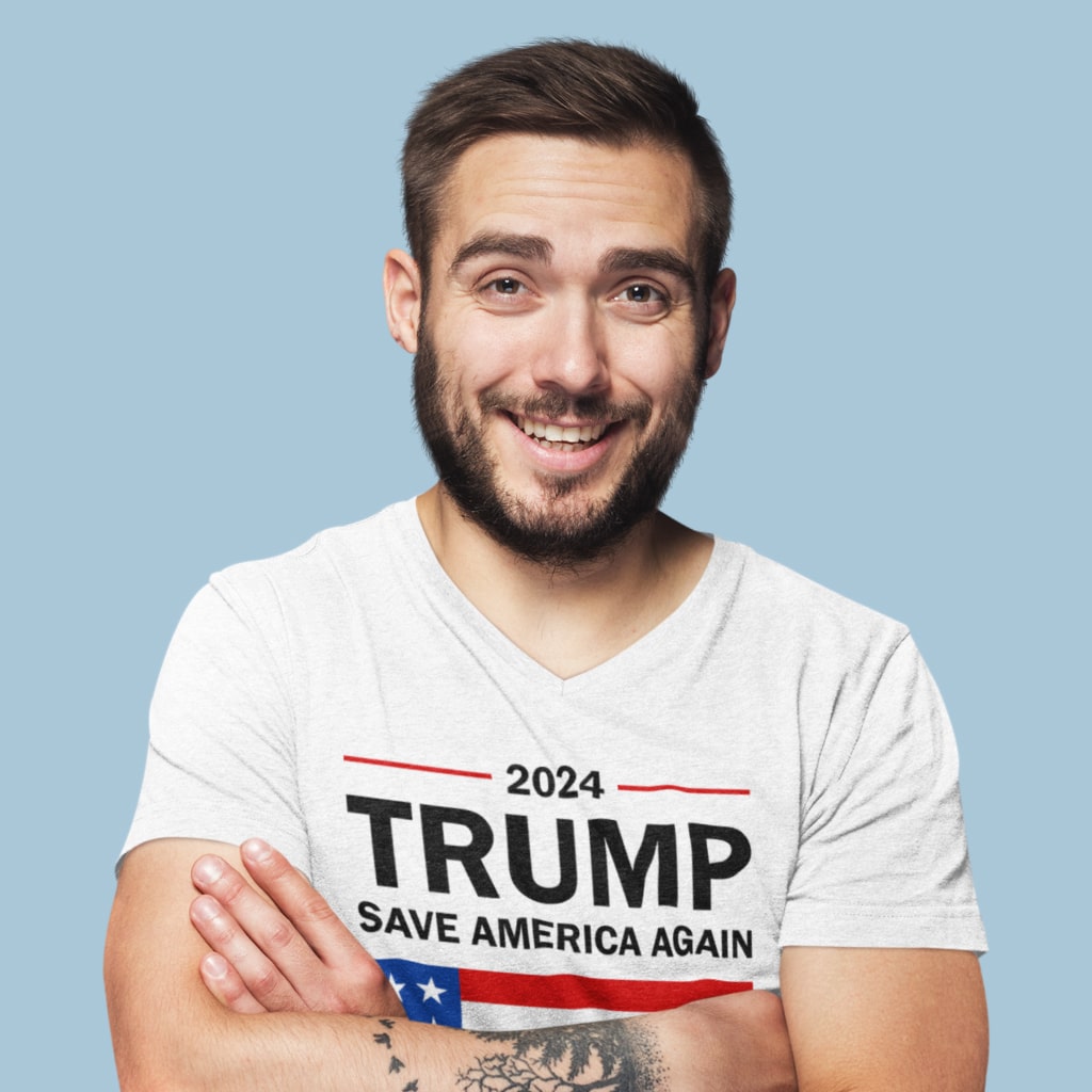 Triblend V-Neck Trump T-Shirt - Cool Trump T-Shirts