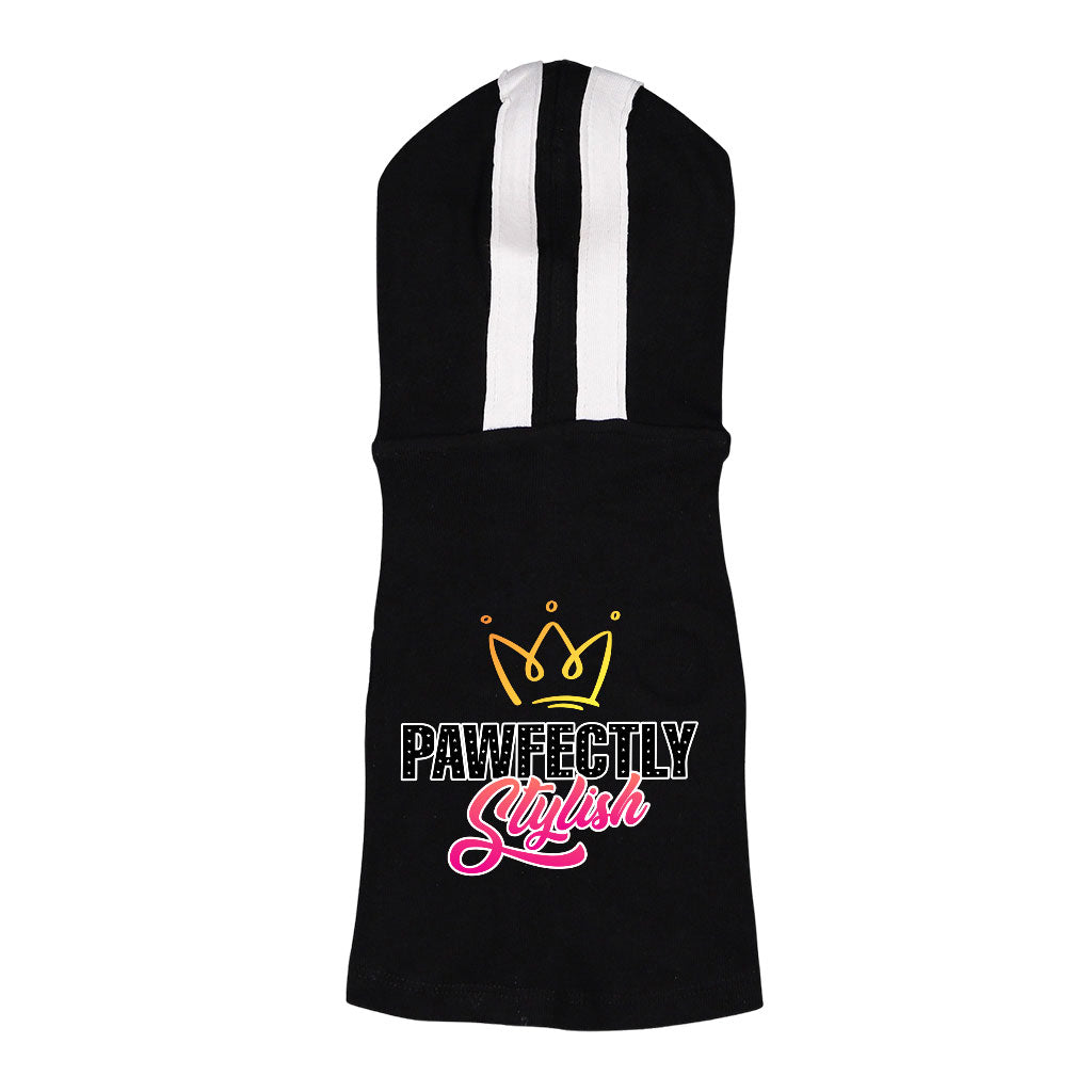 Pawfectly Stylish Dog Shirt with Hoodie - Crown Dog Hoodie - Printed Dog Clothing