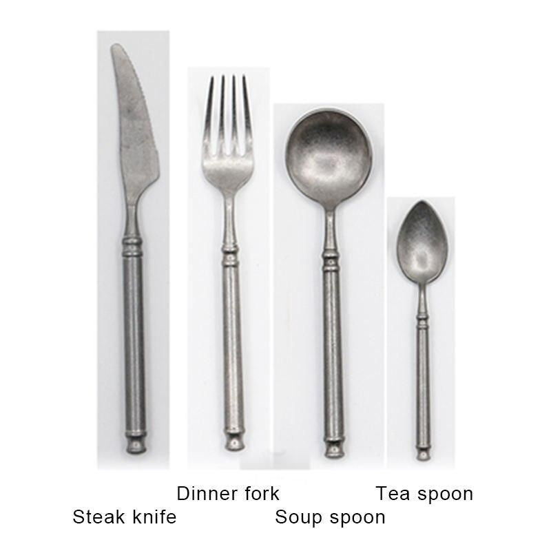 Vintage Elegance Stainless Steel Cutlery Set