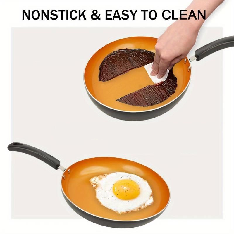 Golden Ceramic Nonstick Frying Pan Set