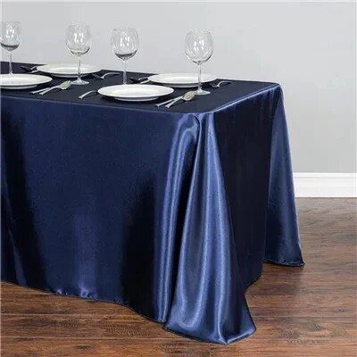 Elegant Solid Color Satin Tablecloth - Versatile for Weddings, Banquets, and Parties