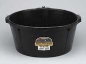 Miller Rubber Feeder Tub W Hooks Black 7.5 Gallon - HP750