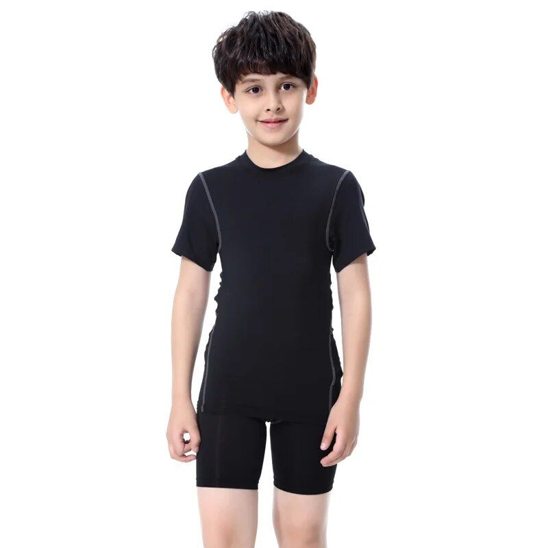 Quick-Dry Compression Sport T-Shirt for Kids - Unisex, Breathable, & Customizable