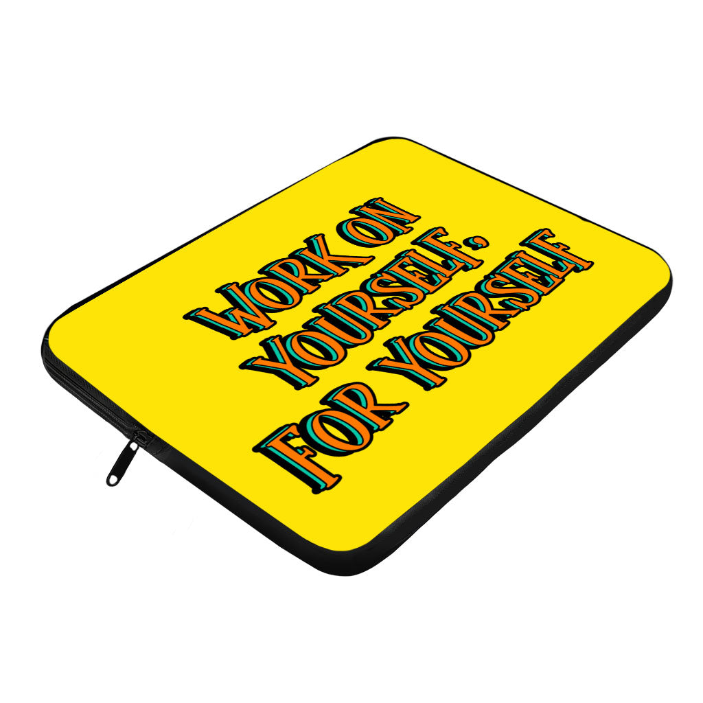 Work on Yourself MacBook Air 14" Sleeve - Cool Laptop Sleeve - Quote MacBook Sleeve