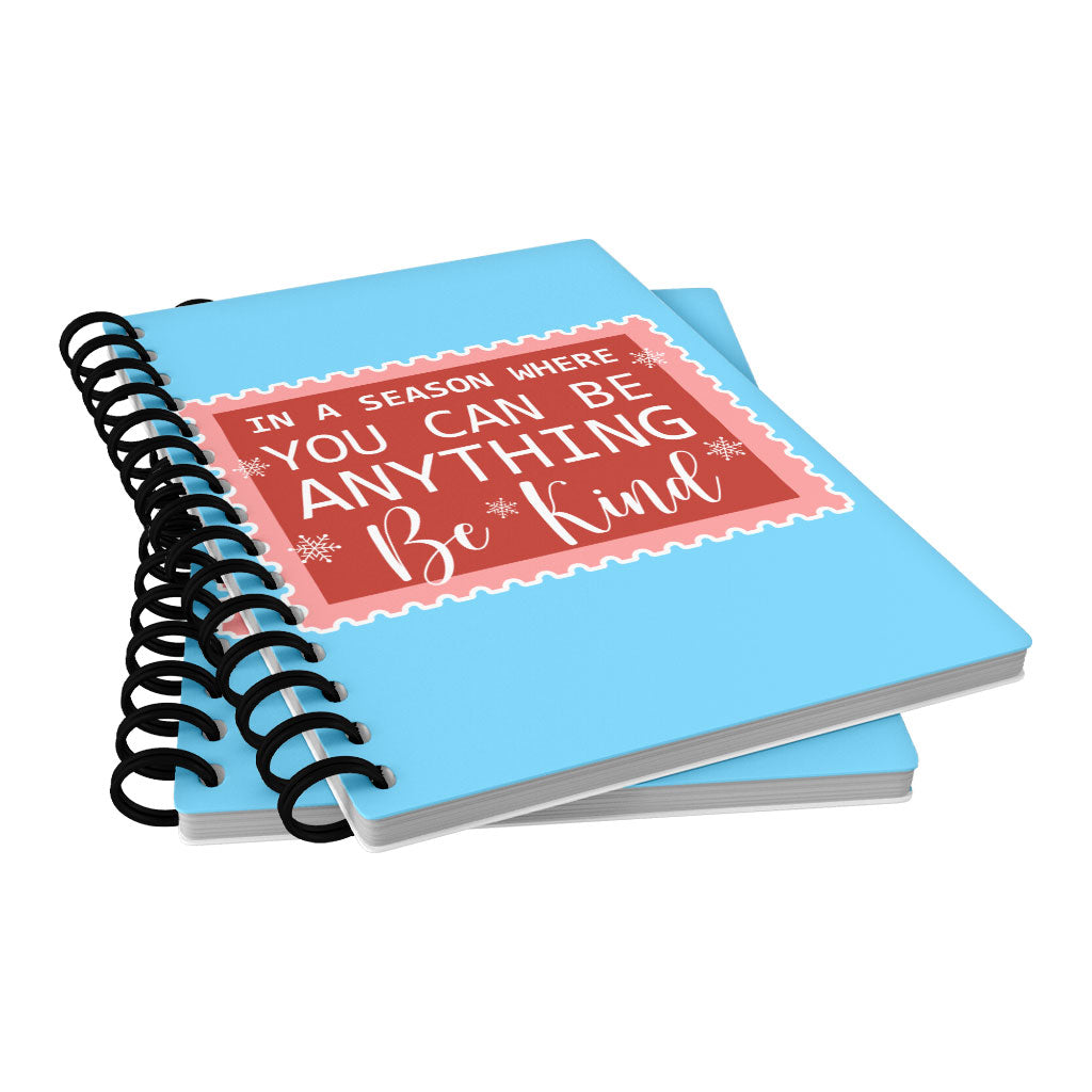 Be Kind Spiral Notebook - Christmas Quotes Notebook - X-mas Notebook