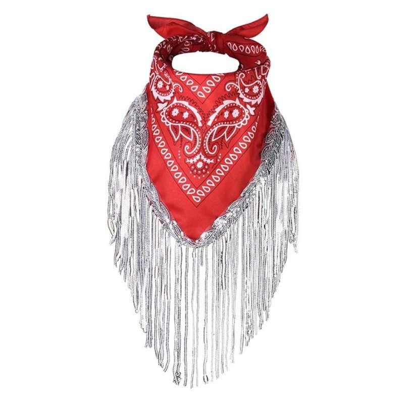 Shimmering Sequin Bandana Scarf