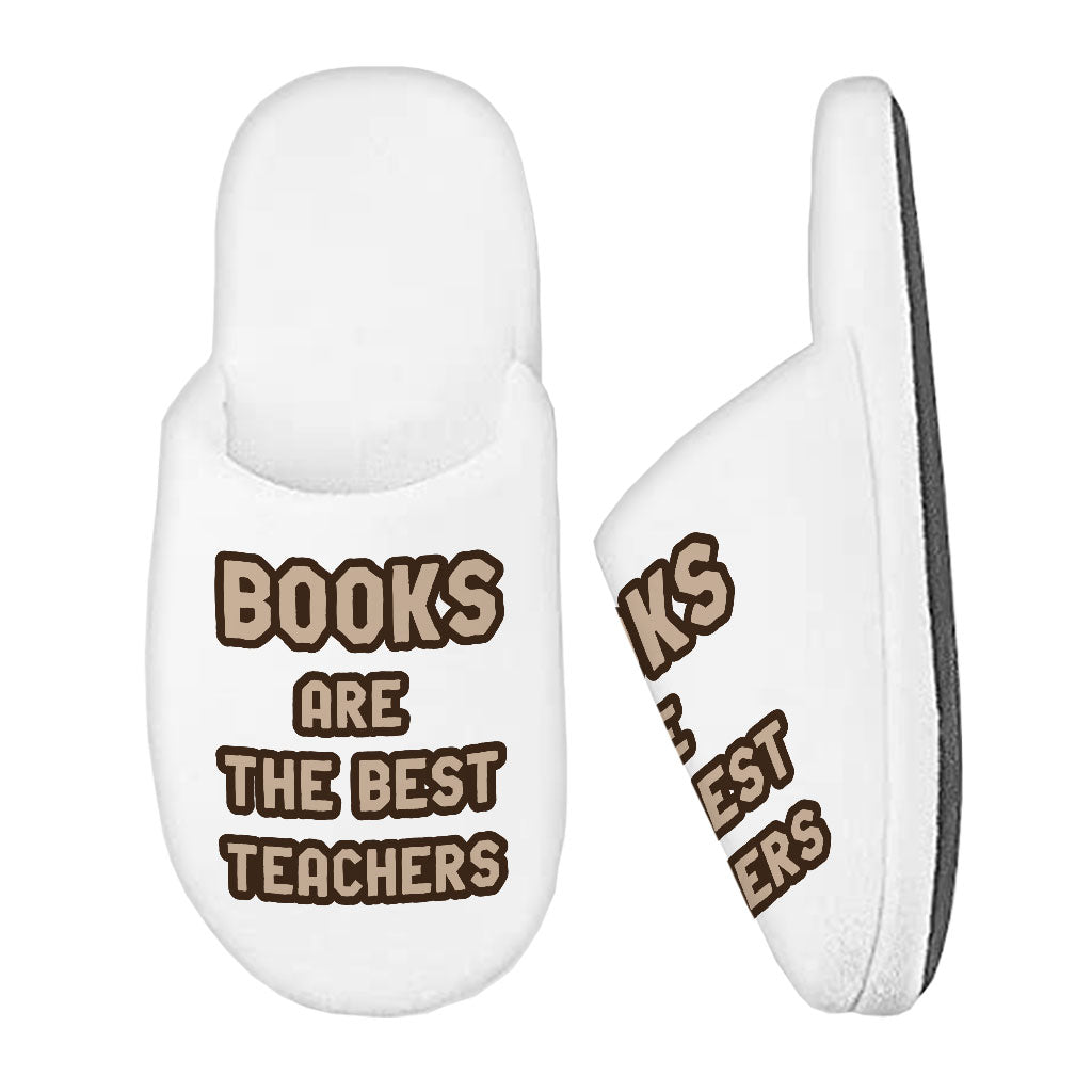 Book Themed Memory Foam Slippers - Quotes Slippers - Cool Print Slippers