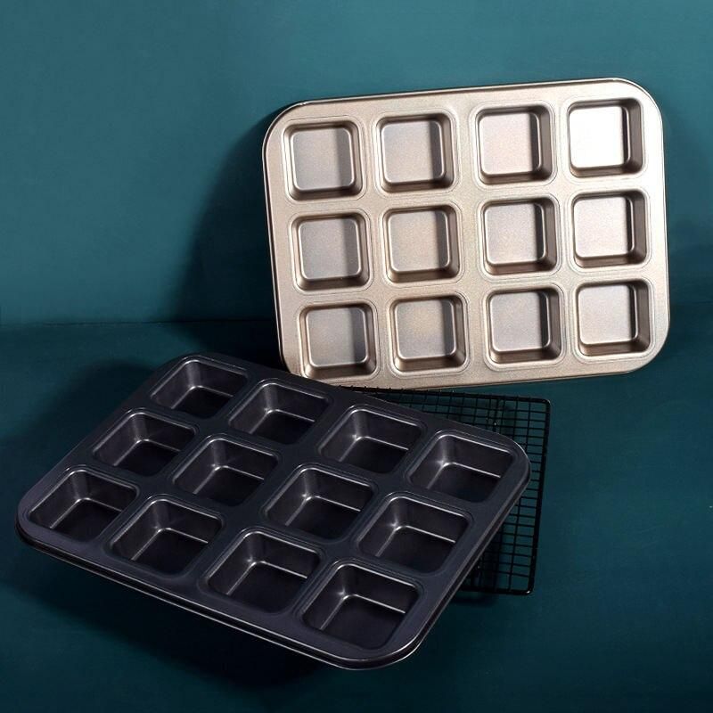 Versatile 6/12-Cavity Square Baking Mold