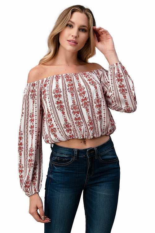 Off Shoulder Blouse Fashion Top