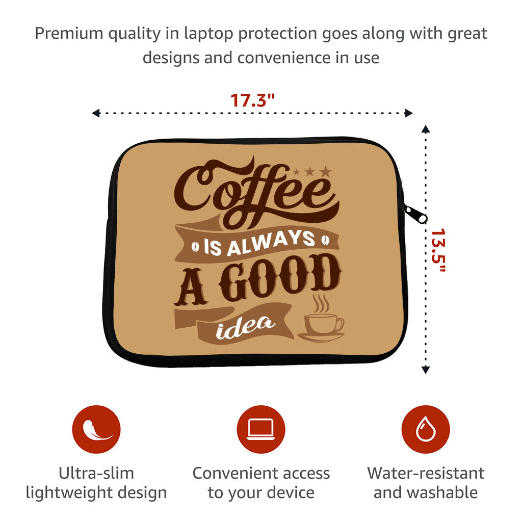 Coffee HP 16" Sleeve - Creative Laptop Sleeve - Themed Laptop Sleeve with Zipper