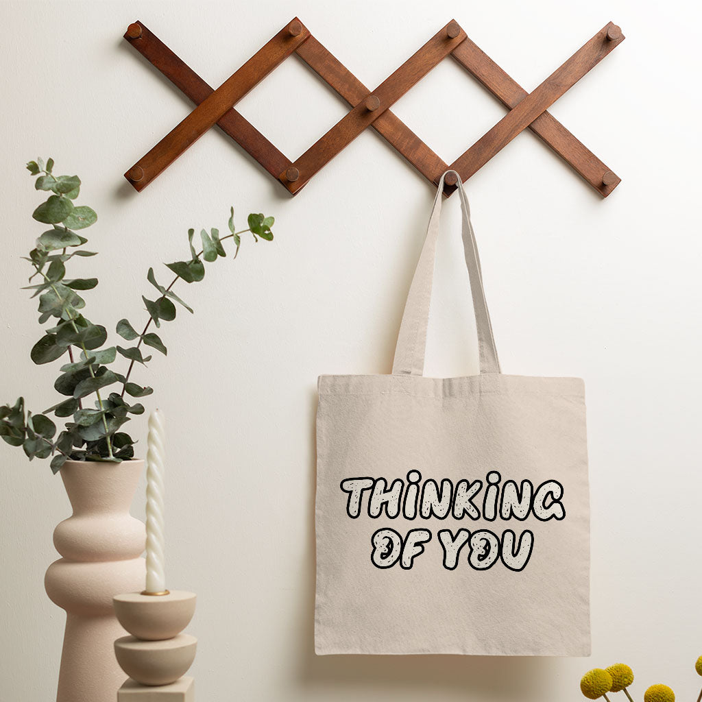 Thinking Of You Small Tote Bag - Cute Shopping Bag - Trendy Tote Bag