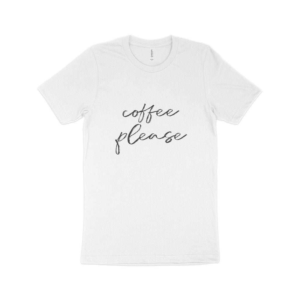 Coffee Please Unisex Jersey T-Shirt Made in USA