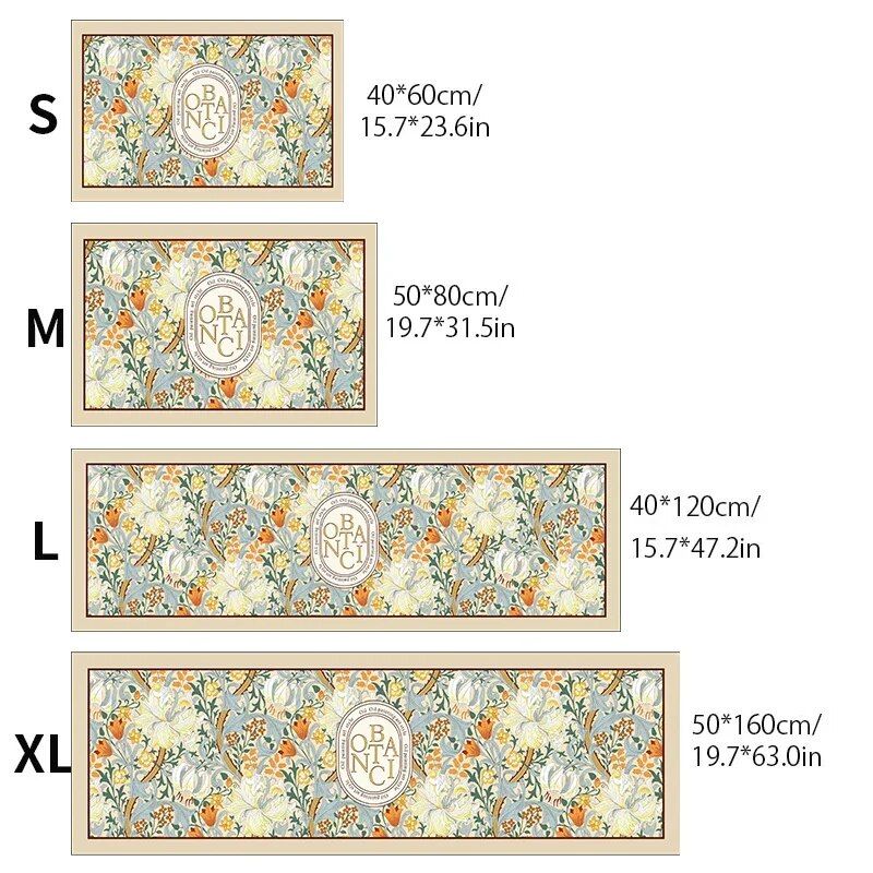 Floral Nordic Kitchen & Living Room Rug