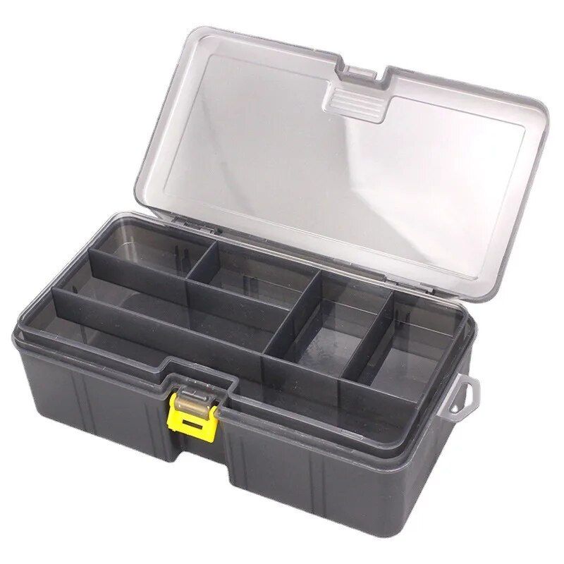 Compact Double Layer Fishing Tackle Box