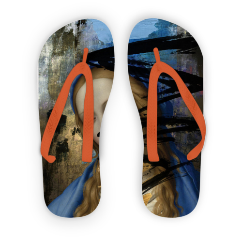 Blue Adult Flip Flops