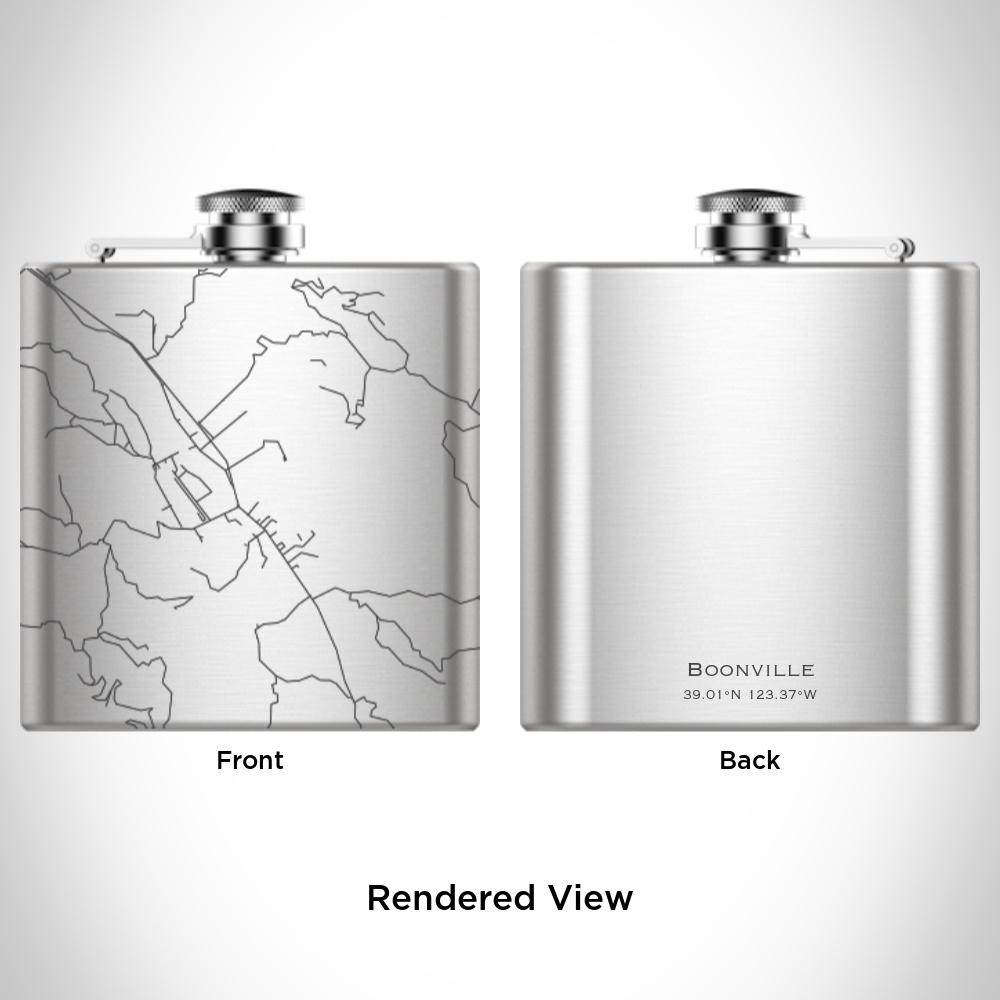 Boonville - California Map Hip Flask