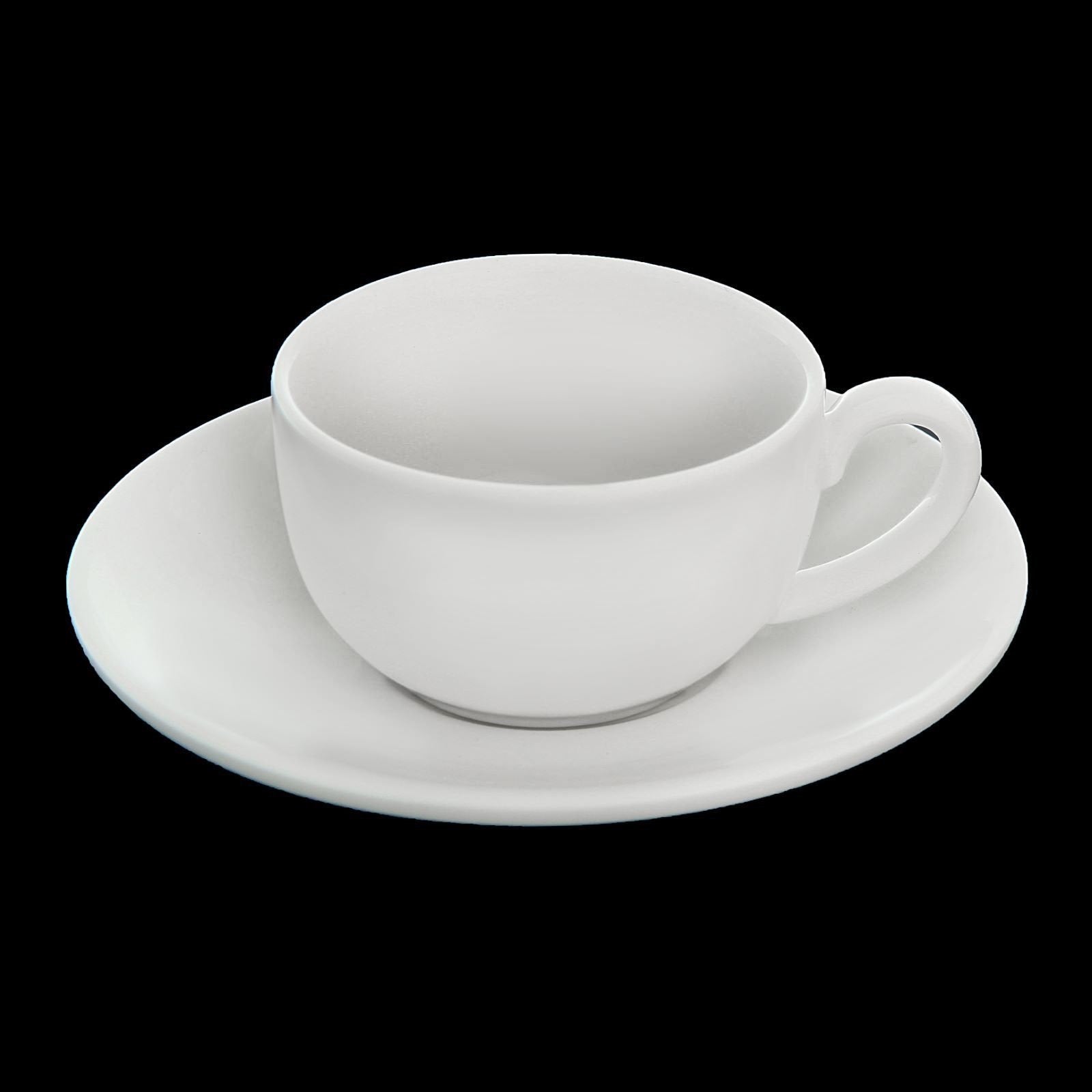 Wilmax Fine Porcelain White 3 Oz | 100 Ml Coffee Cup & Saucer