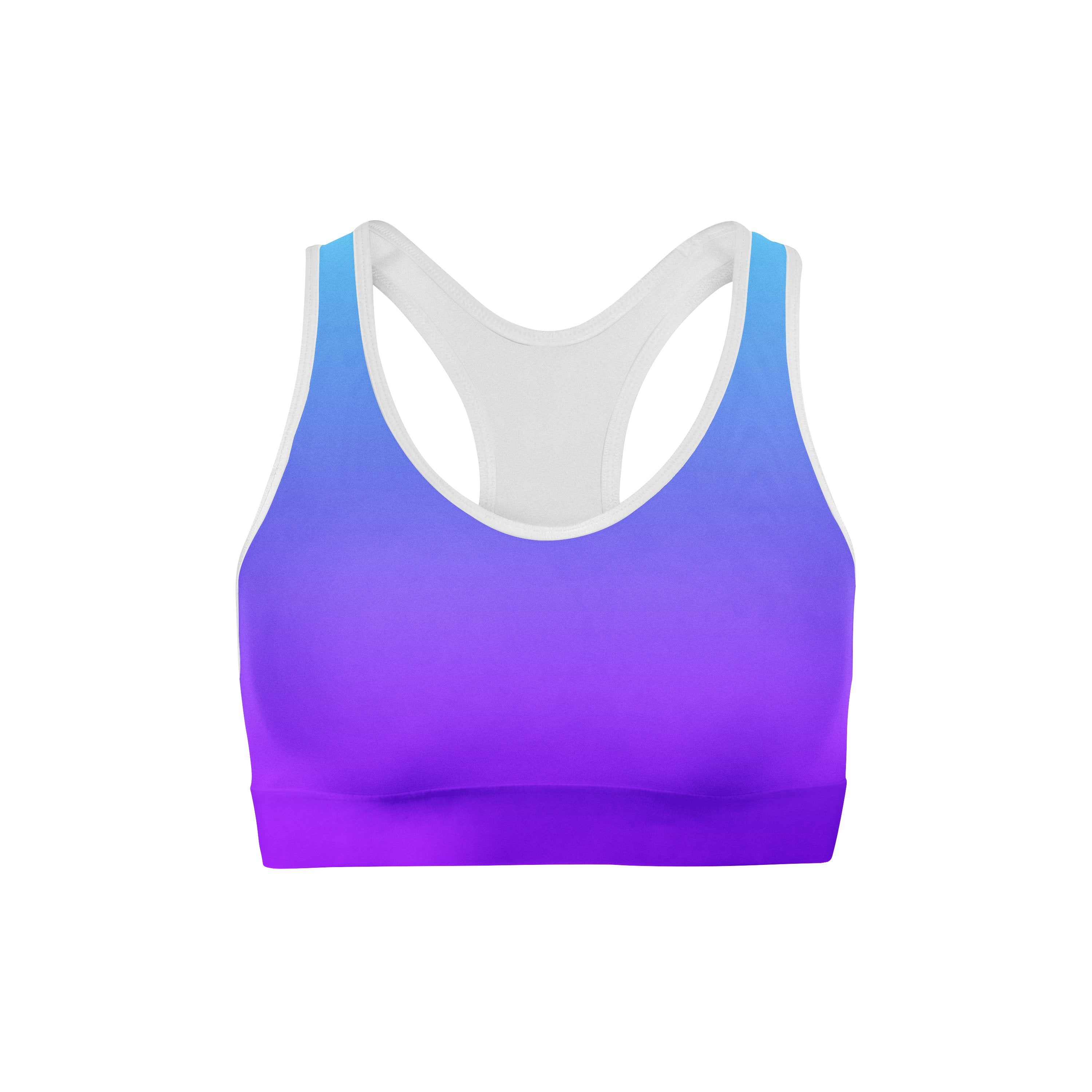 Blue Purple Ombre Sports Bra